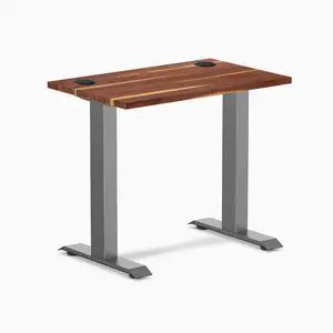 Desky Zero Mini Hardwood Office Desk - Pheasantwood / 32 x 20 in with Grommets / Space Gray Desky Zero Mini Hardwood Office Desk - Pheasantwood / 32 x 20 in with Grommets / Space Gray