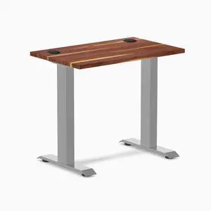Desky Zero Mini Hardwood Office Desk - Pheasantwood / 32 x 20 in with Grommets / Gray Desky Zero Mini Hardwood Office Desk - Pheasantwood / 32 x 20 in with Grommets / Gray