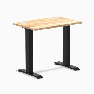 Desky Zero Mini Rubberwood Office Desk - Natural / 32 x 20 in / Matte Black Desky Zero Mini Rubberwood Office Desk - Natural / 32 x 20 in / Matte Black