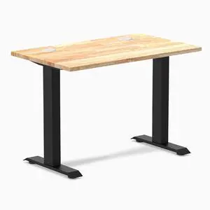 Desky Zero Mini Rubberwood Office Desk - Natural / 32 x 20 in / Matte Black Desky Zero Mini Rubberwood Office Desk - Natural / 32 x 20 in / Matte Black