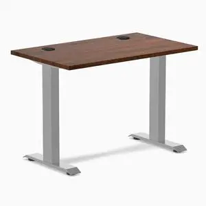 Desky Zero Mini Rubberwood Office Desk - Red Walnut / 32 x 20 in / Grey Desky Zero Mini Rubberwood Office Desk - Red Walnut / 32 x 20 in / Grey