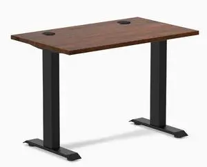 Desky Zero Mini Rubberwood Office Desk - Red Walnut / 32 x 20 in / Matte Black Desky Zero Mini Rubberwood Office Desk - Red Walnut / 32 x 20 in / Matte Black