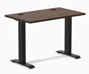 Desky Zero Mini Rubberwood Office Desk - Dark Walnut / 32 x 20 in / Matte Black Desky Zero Mini Rubberwood Office Desk - Dark Walnut / 32 x 20 in / Matte Black