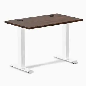 Desky Zero Mini Rubberwood Office Desk - Dark Walnut / 32 x 20 in / White Desky Zero Mini Rubberwood Office Desk - Dark Walnut / 32 x 20 in / White