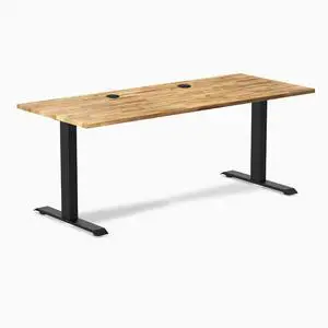 Desky Zero Hardwood Office Desk - Acacia / 48 x 30 in / Matte Black Desky Zero Hardwood Office Desk - Acacia / 48 x 30 in / Matte Black