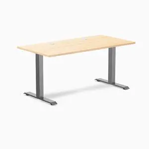 Desky Zero Hardwood Office Desk - Maple / 48 x 30 in / Space Gray Desky Zero Hardwood Office Desk - Maple / 48 x 30 in / Space Gray
