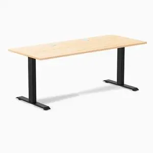 Desky Zero Hardwood Office Desk - Maple / 48 x 30 in / Matte Black Desky Zero Hardwood Office Desk - Maple / 48 x 30 in / Matte Black