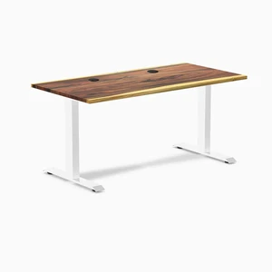 Desky Zero Hardwood Office Desk - Saman / 48 x 30 in / White Desky Zero Hardwood Office Desk - Saman / 48 x 30 in / White