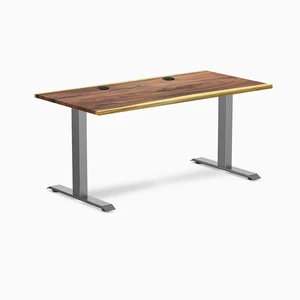 Desky Zero Hardwood Office Desk - Saman / 48 x 30 in / Space Gray Desky Zero Hardwood Office Desk - Saman / 48 x 30 in / Space Gray