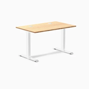Desky Zero Bamboo Office Desk - Bamboo / 48 x 30 in with Grommets / White Desky Zero Bamboo Office Desk - Bamboo / 48 x 30 in with Grommets / White