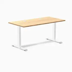 Desky Zero Bamboo Office Desk - Bamboo / 72 x 30 in with Grommets / White Desky Zero Bamboo Office Desk - Bamboo / 72 x 30 in with Grommets / White