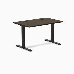 Desky Zero Bamboo Office Desk - Bamboo / 60 x 30 in with Grommets / Matte Black Desky Zero Bamboo Office Desk - Bamboo / 60 x 30 in with Grommets / Matte Black