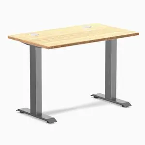 Desky Zero Mini Bamboo Office Desk - Bamboo / 40 x 24 in with Grommets / Space Gray Desky Zero Mini Bamboo Office Desk - Bamboo / 40 x 24 in with Grommets / Space Gray