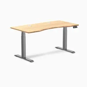 Desky Dual Ergo Edge Sit Stand Desk - Bamboo / 48 x 30 in / Space Gray Desky Dual Ergo Edge Sit Stand Desk - Bamboo / 48 x 30 in / Space Gray