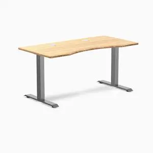 Desky Zero Ergo Edge Office Desk - Bamboo / 48 x 30 in / Space Gray Desky Zero Ergo Edge Office Desk - Bamboo / 48 x 30 in / Space Gray