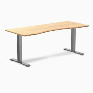 Desky Zero Ergo Edge Office Desk - Bamboo / 48 x 30 in / Space Gray Desky Zero Ergo Edge Office Desk - Bamboo / 48 x 30 in / Space Gray