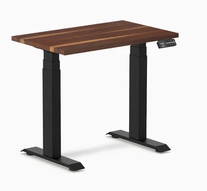 Desky Dual Mini Hardwood Sit Stand Desk - Pheasantwood / 32 x 20 in / Matte Black Desky Dual Mini Hardwood Sit Stand Desk - Pheasantwood / 32 x 20 in / Matte Black