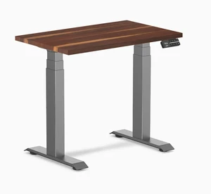 Desky Dual Mini Hardwood Sit Stand Desk - Pheasantwood / 32 x 20 in / Space Gray Desky Dual Mini Hardwood Sit Stand Desk - Pheasantwood / 32 x 20 in / Space Gray