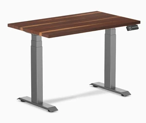 Desky Dual Mini Hardwood Sit Stand Desk - Pheasantwood / 40 x 24 in / Space Gray Desky Dual Mini Hardwood Sit Stand Desk - Pheasantwood / 40 x 24 in / Space Gray