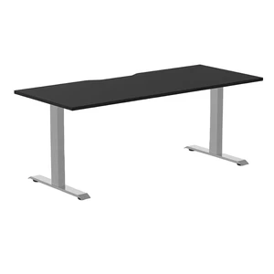 Desky Zero Scalloped Laminate Office Desk - Black / 70.9 x 29.5 in / Gray Desky Zero Scalloped Laminate Office Desk - Black / 70.9 x 29.5 in / Gray