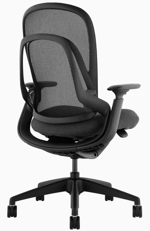 Desky Pivot Ergonomic Office Task Chair - Black / Without Headrest Desky Pivot Ergonomic Office Task Chair - Black / Without Headrest