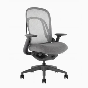 Desky Pivot Ergonomic Office Task Chair - Grey / Without Headrest Desky Pivot Ergonomic Office Task Chair - Grey / Without Headrest