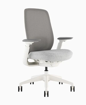 Desky Sereno Ergonomic Office Task Chair - White / No Headrest Desky Sereno Ergonomic Office Task Chair - White / No Headrest