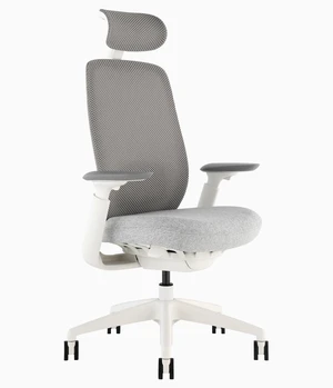 Desky Sereno Ergonomic Office Task Chair - White / Headrest Desky Sereno Ergonomic Office Task Chair - White / Headrest