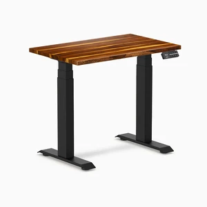 Desky Dual Mini Hardwood Sit Stand Desk - Pheasantwood / 32 x 20 in / Matte Black Desky Dual Mini Hardwood Sit Stand Desk - Pheasantwood / 32 x 20 in / Matte Black