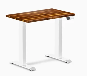 Desky Dual Mini Hardwood Sit Stand Desk - Pheasantwood / 32 x 20 in / White Desky Dual Mini Hardwood Sit Stand Desk - Pheasantwood / 32 x 20 in / White
