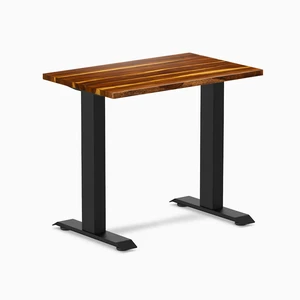 Desky Zero Mini Hardwood Office Desk - Pheasantwood / 32 x 20 in / Matte Black Desky Zero Mini Hardwood Office Desk - Pheasantwood / 32 x 20 in / Matte Black
