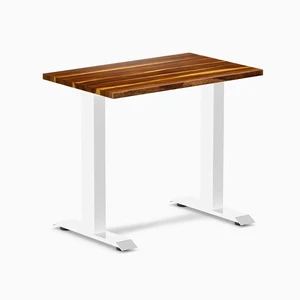 Desky Zero Mini Hardwood Office Desk - Pheasantwood / 32 x 20 in / White Desky Zero Mini Hardwood Office Desk - Pheasantwood / 32 x 20 in / White