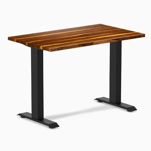 Desky Zero Mini Hardwood Office Desk - Pheasantwood / 40 x 24 in / Matte Black Desky Zero Mini Hardwood Office Desk - Pheasantwood / 40 x 24 in / Matte Black