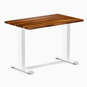 Desky Zero Mini Hardwood Office Desk - Pheasantwood / 40 x 24 in / White Desky Zero Mini Hardwood Office Desk - Pheasantwood / 40 x 24 in / White