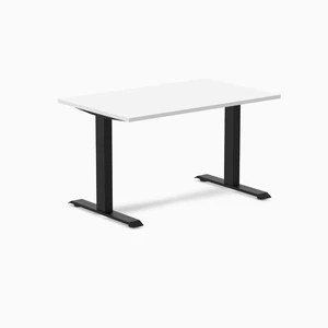 Desky Zero Laminate Office Desk - White / 47.2 x 29.5 in / Matte Black Desky Zero Laminate Office Desk - White / 47.2 x 29.5 in / Matte Black