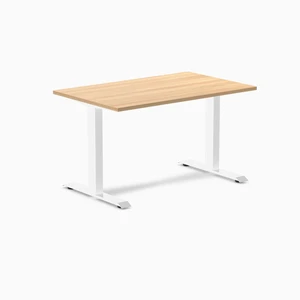 Desky Zero Laminate Office Desk - Sublime Teak / 47.2 x 29.5 in / White Desky Zero Laminate Office Desk - Sublime Teak / 47.2 x 29.5 in / White