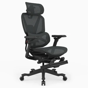 Desky Contourra Ergonomic Mesh Chair - Black / With Footrest Desky Contourra Ergonomic Mesh Chair - Black / With Footrest