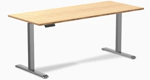 Desky Single Sit Stand Desk - Bamboo / 70.9 x 29.5 in / Space Gray Desky Single Sit Stand Desk - Bamboo / 70.9 x 29.5 in / Space Gray