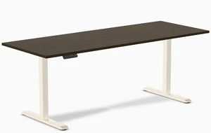Desky Single Sit Stand Desk - Dark Bamboo / 78.7 x 29.5 in / Wheat Desky Single Sit Stand Desk - Dark Bamboo / 78.7 x 29.5 in / Wheat