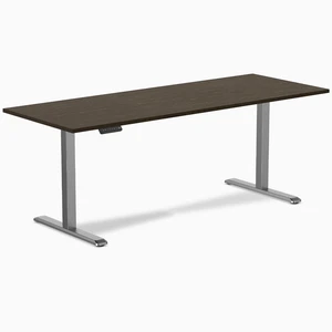 Desky Single Sit Stand Desk - Dark Bamboo / 78.7 x 29.5 in / Space Gray Desky Single Sit Stand Desk - Dark Bamboo / 78.7 x 29.5 in / Space Gray