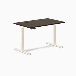 Desky Single Sit Stand Desk - Dark Bamboo / 47.2 x 29.5 in with Grommets / Wheat Desky Single Sit Stand Desk - Dark Bamboo / 47.2 x 29.5 in with Grommets / Wheat