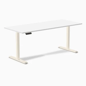 Desky Single Sit Stand Gaming Desk - White / 70.9 x 29.5 in / Wheat Desky Single Sit Stand Gaming Desk - White / 70.9 x 29.5 in / Wheat