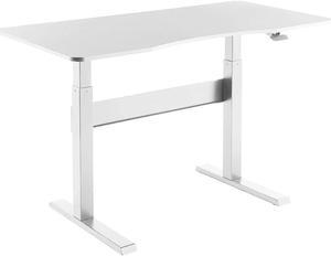 Desky Air Lift Zero Sit Stand Desk - White / 57.1" x 28.7" / White