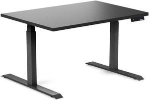 Desky Alpha Dual Sit Stand Gaming Desk - Straight Edge / 47.2" x 29.5" / Matte Black