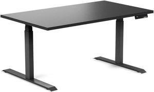 Desky Alpha Dual Sit Stand Gaming Desk - Straight Edge / 59.1" x 29.5" / Matte Black