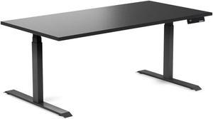 Desky Alpha Dual Sit Stand Gaming Desk - Straight Edge / 70.9" x 29.5" / Matte Black