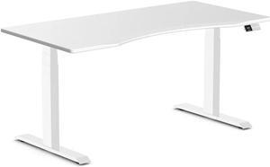 Desky Dual Ergo Edge Sit Stand Desk - White / 59.1 x 29.5 inches / White