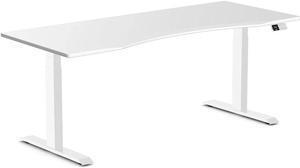 Desky Dual Ergo Edge Sit Stand Desk - White / 70.9 x 29.5 inches / White