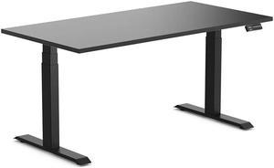 Desky Dual Laminate Sit Stand Desk - Black / 59.1 x 29.5 inches / Matte Black