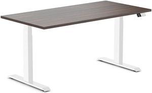 Desky Dual Laminate Sit Stand Desk - Jarrah Legno / 59.1 x 29.5 inches / White